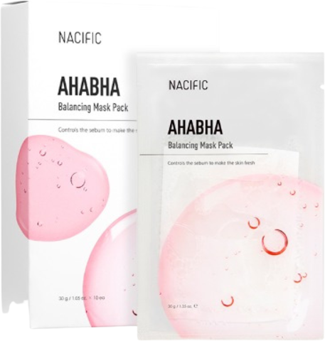 Nacific AHA BHA Balancing Mask Pack Маска для лица на тканевой основе