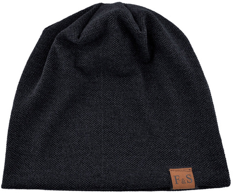 Картинка шапка-бини Skully Wear Loose Knitted Hat black - 3