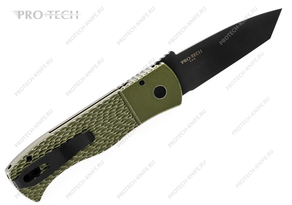 Нож Pro-Tech Emerson CQC-7 E7T15 BW Green Battle Worn Jigged - фотография 