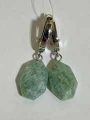 Амазонит  (серьги из серебра)