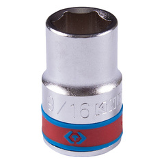 KING TONY (433518S) Головка торцевая стандартная шестигранная 1/2", дюймовая 9/16"