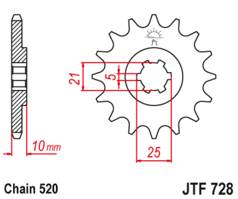 Звезда ведущая JTF728-16