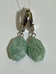 Амазонит  (серьги из серебра)