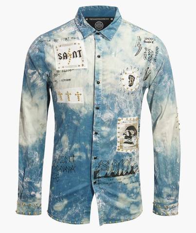 The Saints Sinphony | Рубашка мужская CONCERT TRUCKER BUTTON UP TS2849 перед