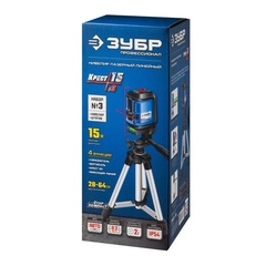 ЗУБР Крест 15, 15 м, лазерный нивелир, Профессионал (34902-3)