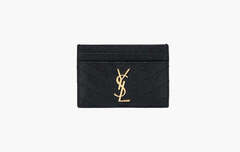 Saint Laurent Cassandre Card holder "Black"