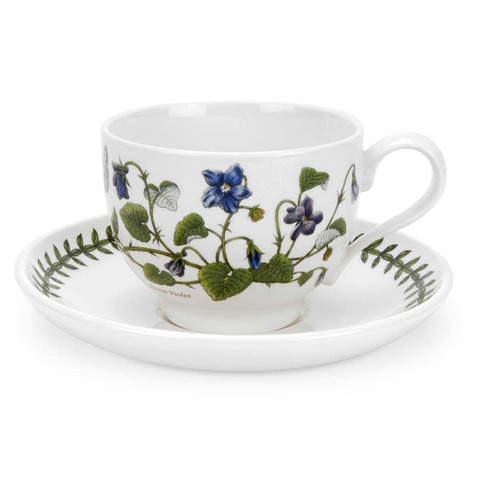 Чашка чайная с блюдцем 280мл Portmeirion Ботанический сад Фиалка