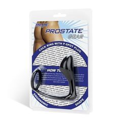 Стимулятор простаты с фиксацией эрекционным кольцом Prostate Gear - 