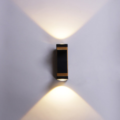 Светильник светодиодный настенный 86811-9.2-002TL COB2*3W BK GD Черный/Золото без Пульта