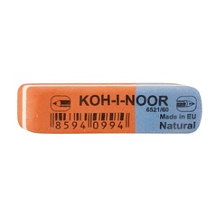 Ластик для графита и чернил сине-красный KOH-I-NOOR 6521/60, 57х14х8мм