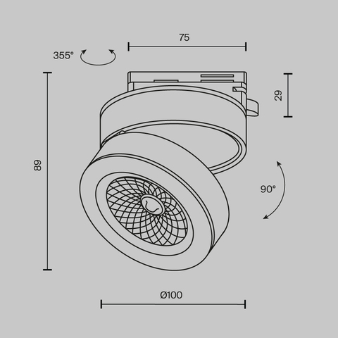 Трековый светильник Maytoni Magic TR006-1-12W3K-B4K