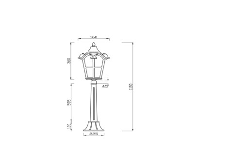 Ландшафтный светильник Maytoni Albion O413FL-01BZ1