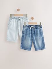 Шорты джинсовые для мальчика Next AC6-398, 2 шт., Синий, Голубой