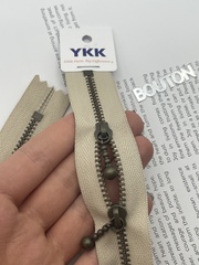 Молния YKK Металлическая двухзамковая неразъемная т3 арт 572