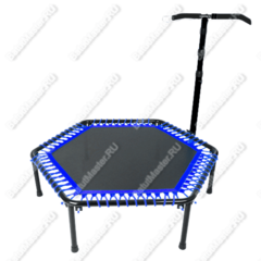 Каркасный батут с Т-образной ручкой, синий, диаметр 4 фт, шестиугольный