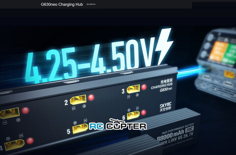 Плата для параллельного заряда АКБ SkyRC G630neo для зарядных устройств серии SkyRC PC1080/1080neo Charging Hub x6 LiPo/LiHV 6S (30A)