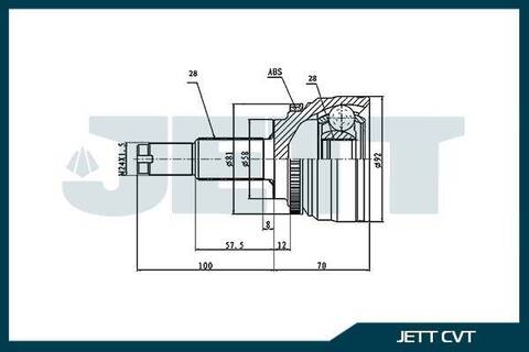 ШРУС внешний JETT V42-3171 ABS