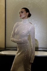 Платье закрытое с пайетками