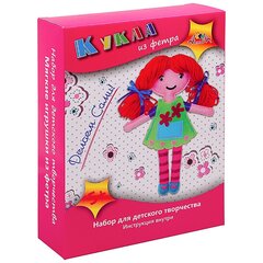 
          Набор для изготовления куклы из фетра Апплика 200х155х50 мм, картонная упаковка, "Кукла в зеленом платье"