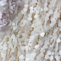 Перламутр натуральный, матовый, в форме сердца 8 мм, 1 нить ПР107