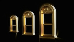 Силиконовый молд Окна арочные классические набор 3 шт