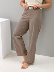 Брюки Б-18/бежевый-мелкаяклеточка