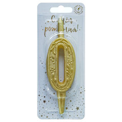 Свеча-цифра тортовая Золотой узор 