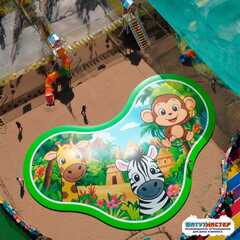 Надувная подушка на платформе «Сафари-друзья» 14,5×14,5×1,5 м