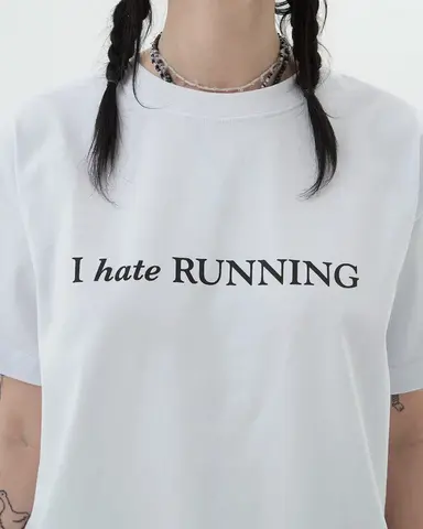 Футболка Postaments Hate Run белая