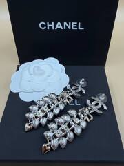 Серьги CHANEL длинные с кристаллами