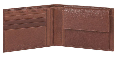 Кошелек мужской Piquadro Kobe, тёмно-коричневый, кожа натуральная (PU257S105R/TM)