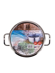 Кастрюля для индукционной плиты 6.3 литра 24 см со стеклянной крышкой DARIIS SENSO из нержавеющей стали Турция HUR-S-13044