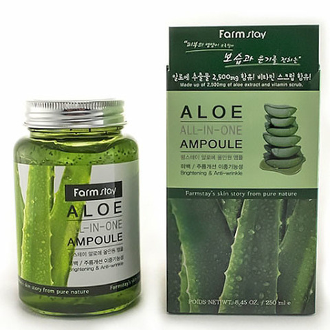 Farmstay Aloe All-In One Ampoule - Многофункциональное ампульное средство с экстрактом алоэ