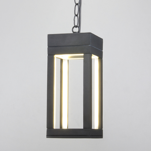 Уличный подвесной светодиодный светильник 1528 TECHNO LED Frame серый