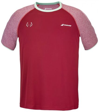Теннисная футболка Babolat Crew Neck T-Shirt Lebron - red dahlia