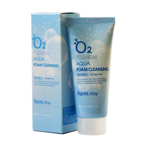 Farmstay O2 Premium Aqua Foam Cleansing кислородная пенка для очищения кожи