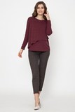 Лонгслив для беременных и кормящих 12206 бордовый