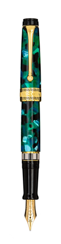 Ручка перьевая Aurora Optima Auroloide Emerald Green GT, F (AU-996-VF)