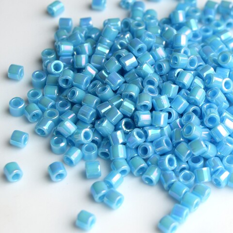 DBM-0164 Бисер цилиндрический Миюки делика 10/0 /Miyuki delica 10/0 Opaque Light Blue AB