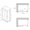 Abber AG30180B-S50B Душевой уголок, 180x50x195, цвет: чёрный