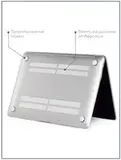 Чехол накладка для ноутбука Apple Macbook Air 13.6 дюймов M2 2022 A2681 прозрачный