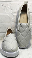 Стильные слипоны туфли под джинсы женские Alpino 21YA-Y2859 Cream.