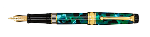 Ручка перьевая Aurora Optima Auroloide Emerald Green GT, F (AU-996-VF)