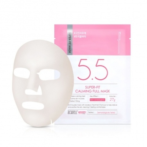 Купить ACWELL Super-Fit Calming Full Mask - Успокаивающая тканевая маска для чувствительной кожи
