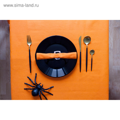Паук блестящий, цвет чёрный