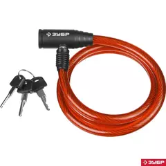 ЗУБР 950 мм, d 10 мм, 3 ключа, тросовый замок (37263-95)