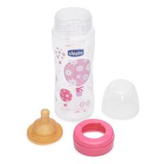 Бутылочка Well-Being Girl 4мес.+,лат.соска,РР,330мл. (стандарт)