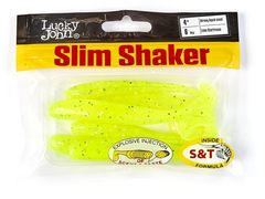 Мягкая съедобная приманка LJ Pro Series Slim Shaker 4in (100 мм), цвет 071, 6 шт