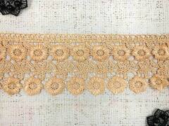 Кружево плетеное, ш. 7,8 см, персиковый