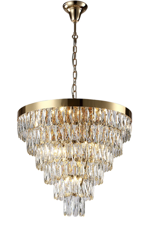 Подвесная люстра Crystal Lux ABIGAIL SP-PL15 D620 GOLD/TRANSPARENT